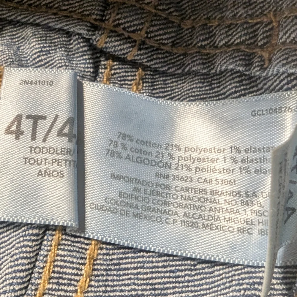OshKosh B'sGosh Boy's Straight Denim Jeans Size 4T